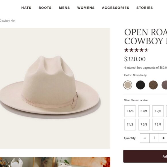 Stetson Open Road 6X Silverbelly Size 7 1/4 - Picture 10 of 10